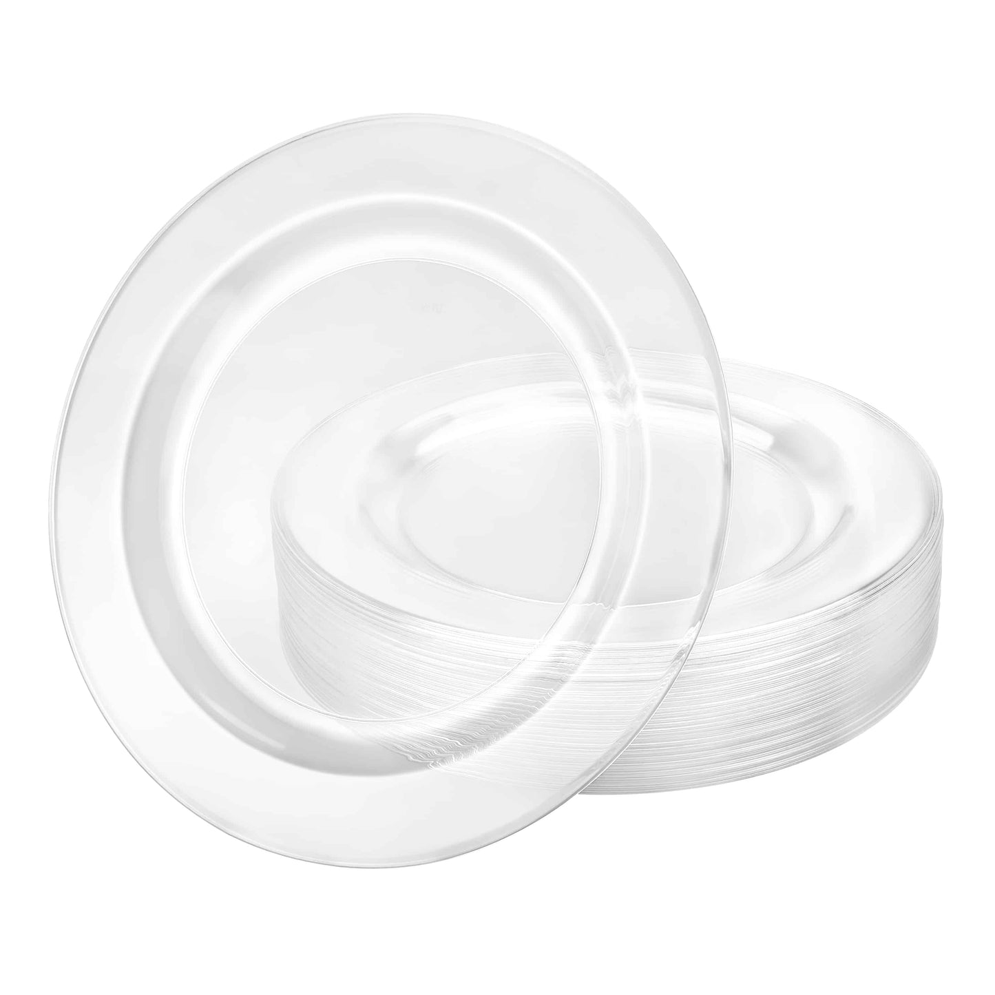 Magnificence Premium Plastic Round Dinnerware - clear plate