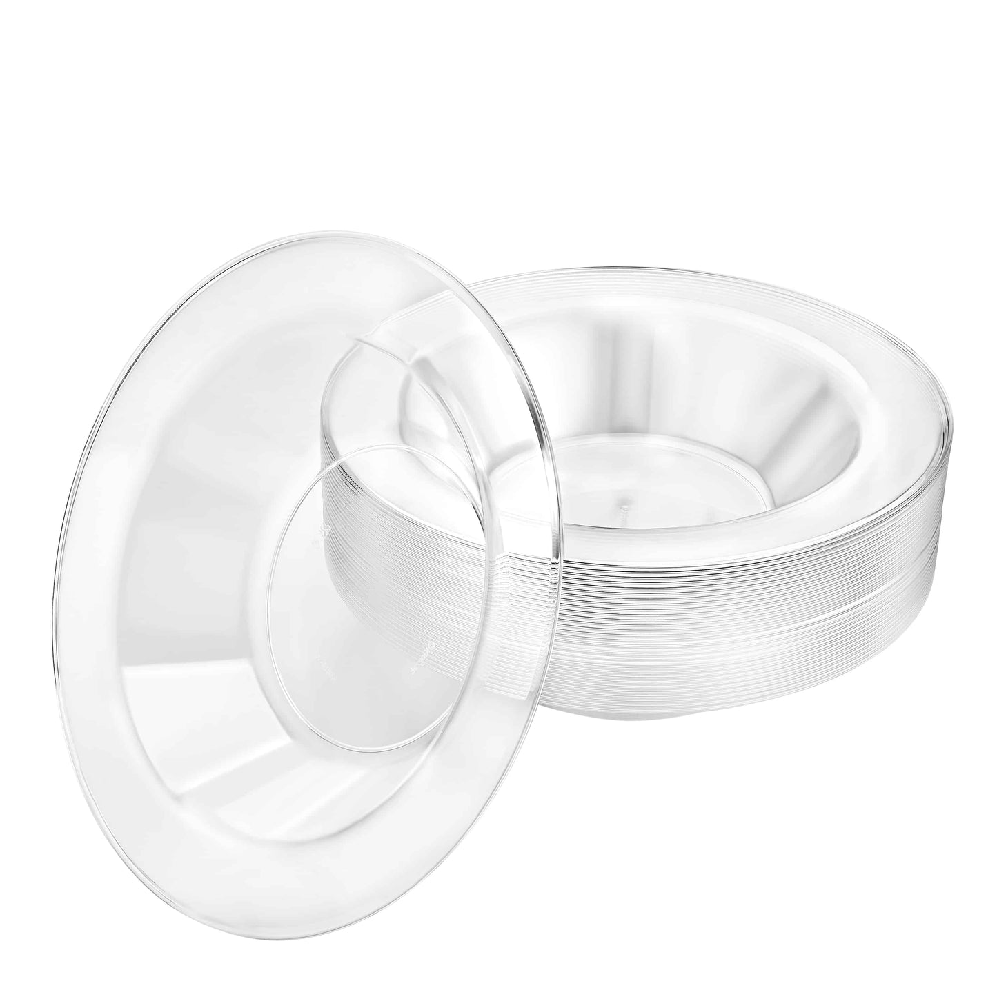 Magnificence Premium Plastic Round Dinnerware - clear bowl