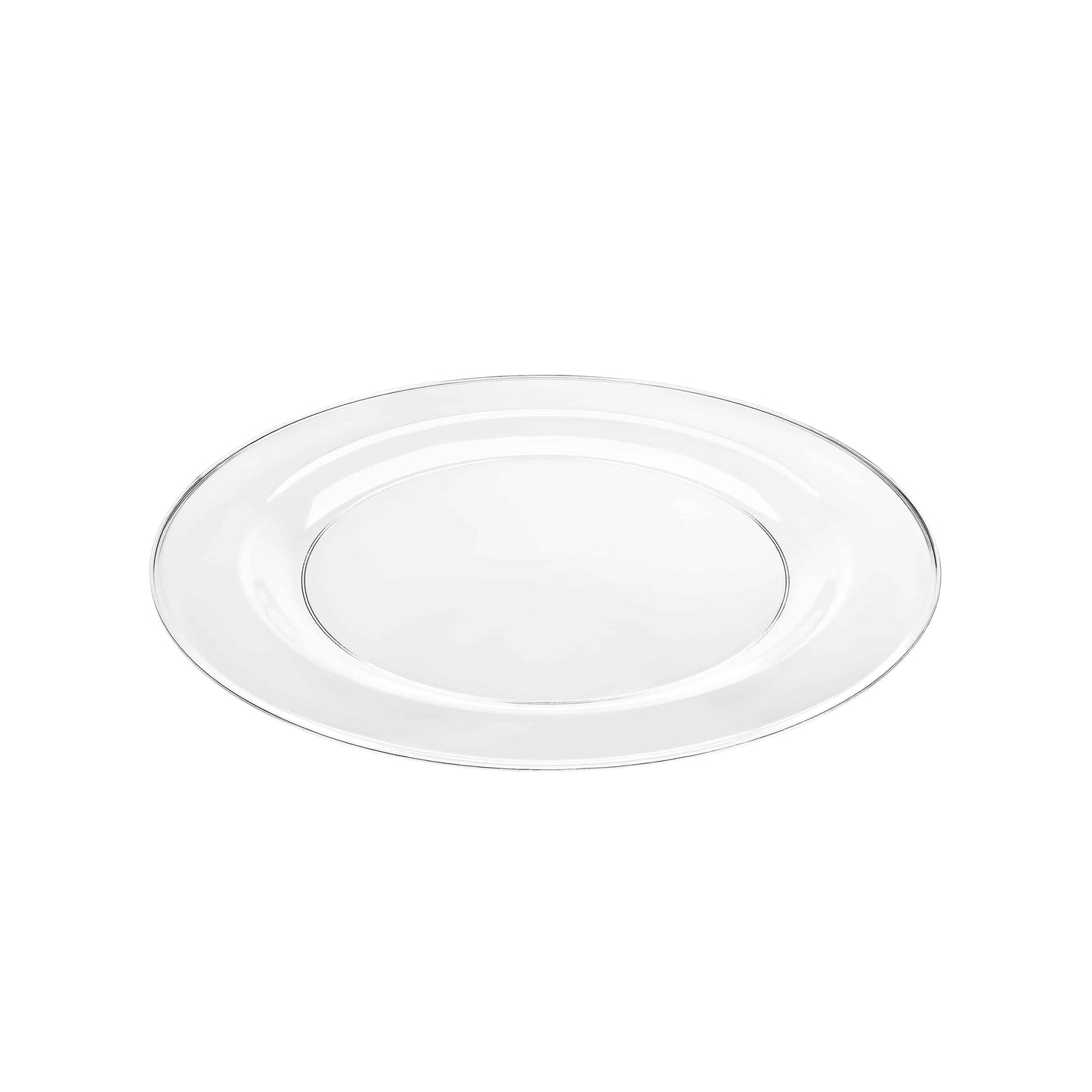 Magnificence Premium Plastic Round Dinnerware - clear plate