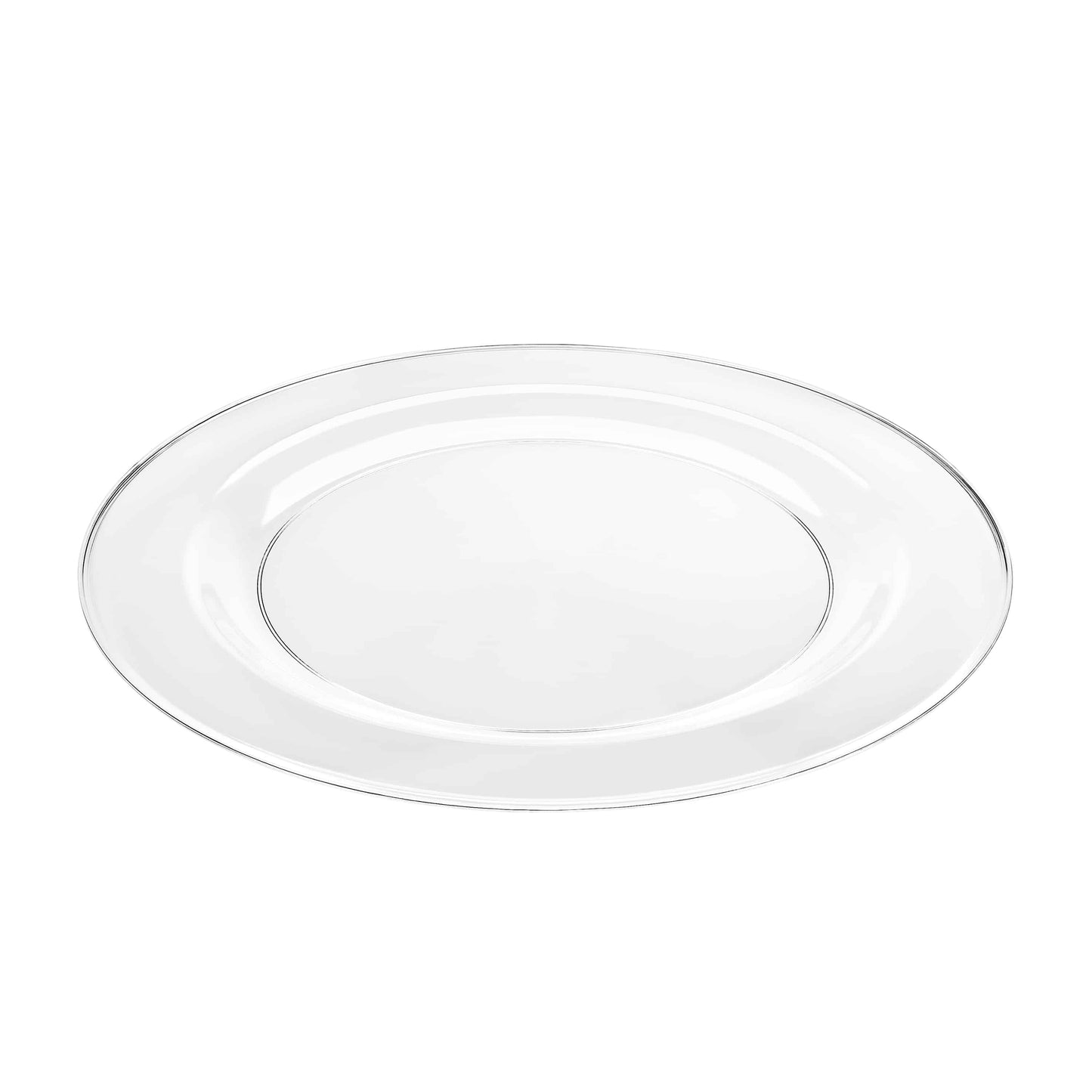 Magnificence Premium Plastic Round Dinnerware - clear plate