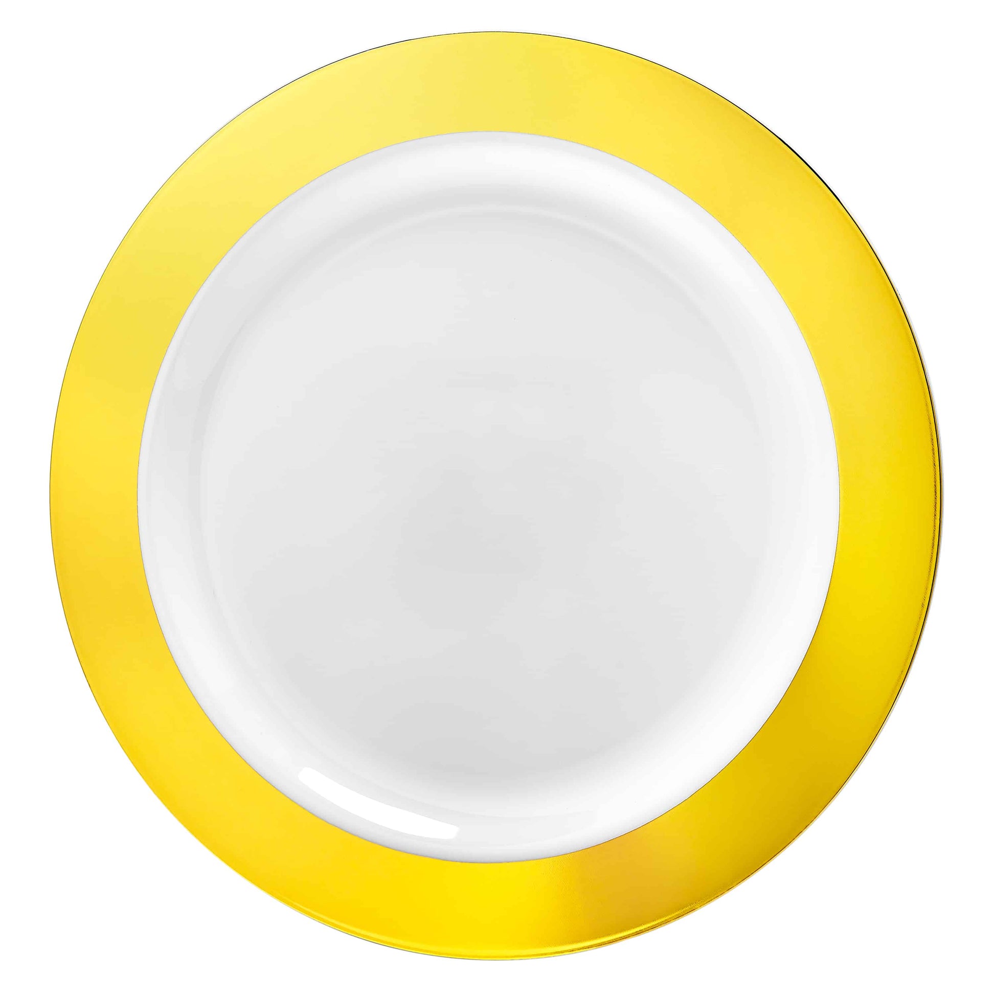 Magnificence Gold Rim Premium Plastic Round Dinnerware