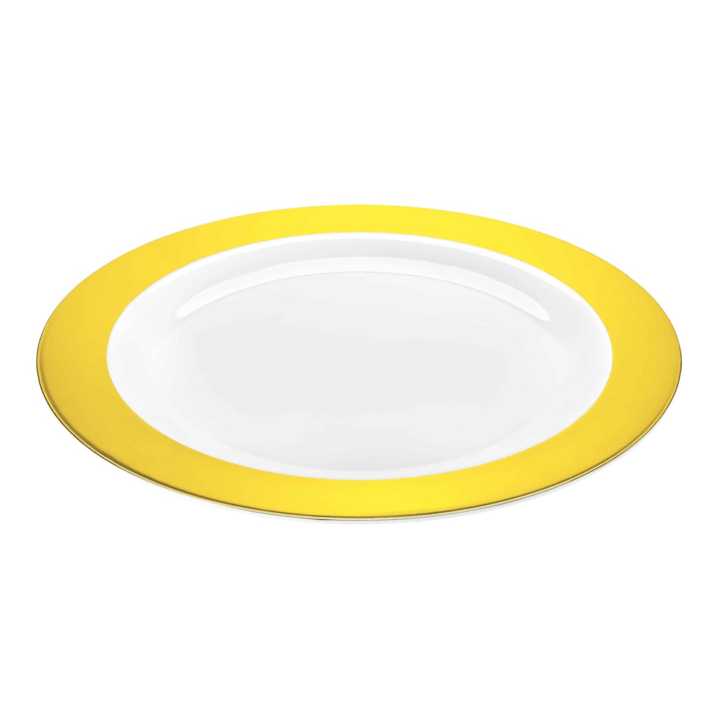 Magnificence Gold Rim Premium Plastic Round Dinnerware - King Zak