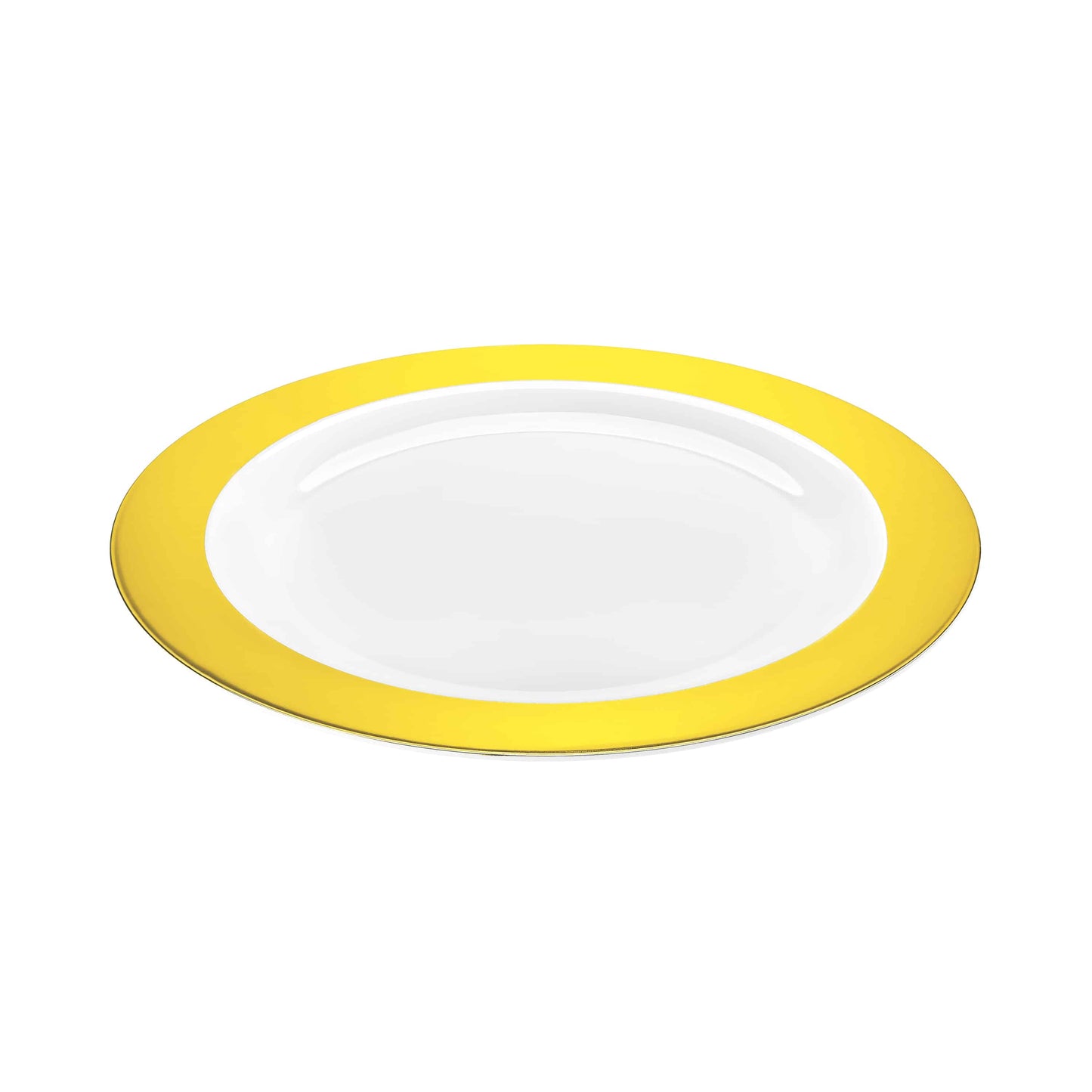 Magnificence Gold Rim Premium Plastic Round Dinnerware - King Zak