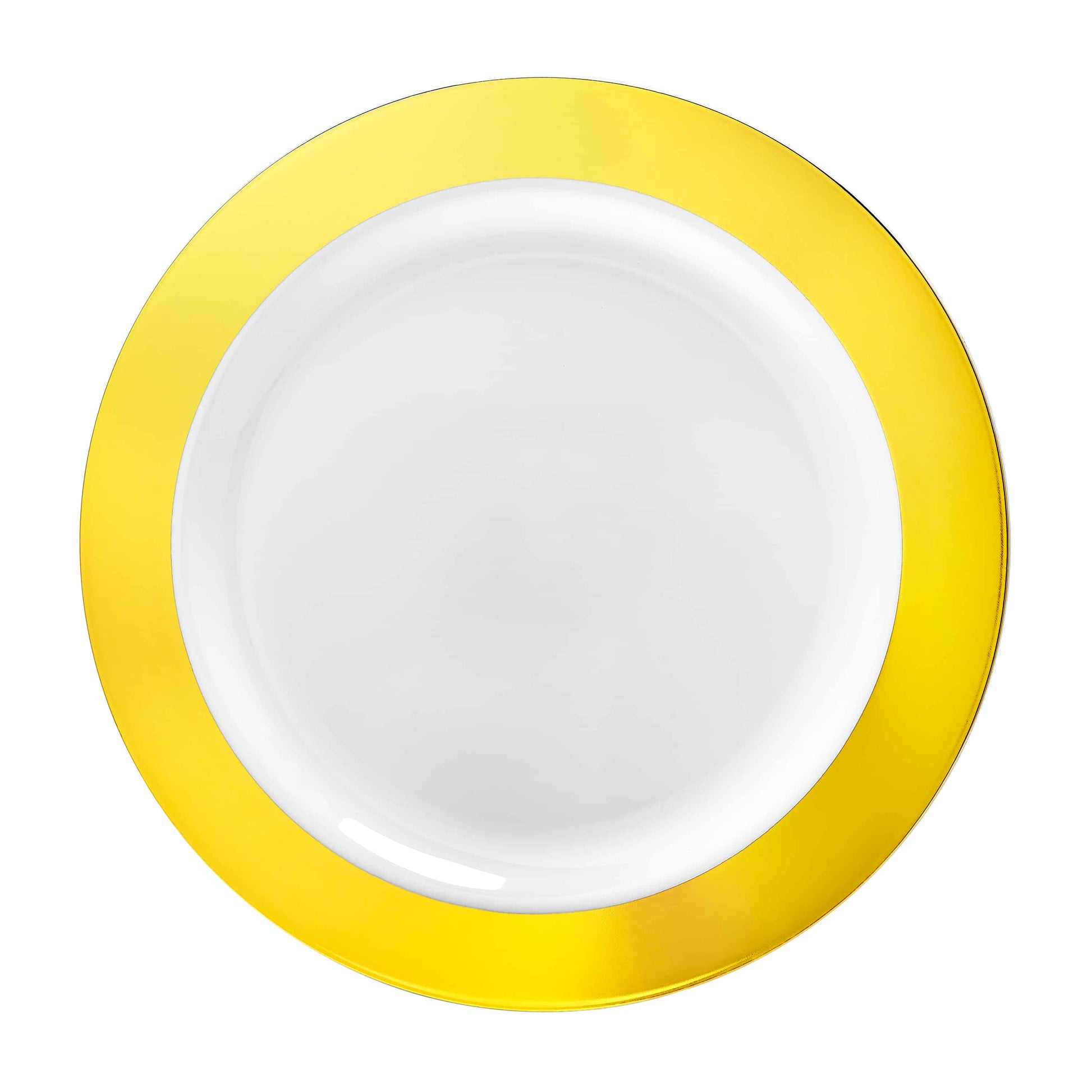 Magnificence Gold Rim Premium Plastic Round Dinnerware