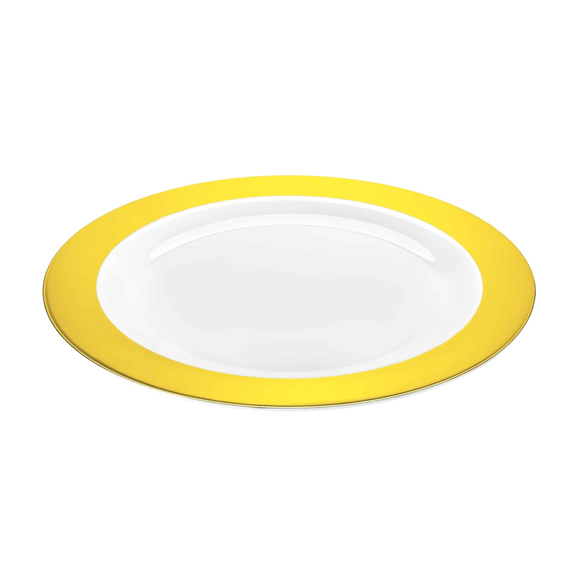 Magnificence Gold Rim Premium Plastic Round Dinnerware