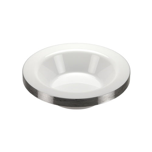 Magnificence Silver Edge Premium Plastic Round Dinnerware: 14 oz bowl