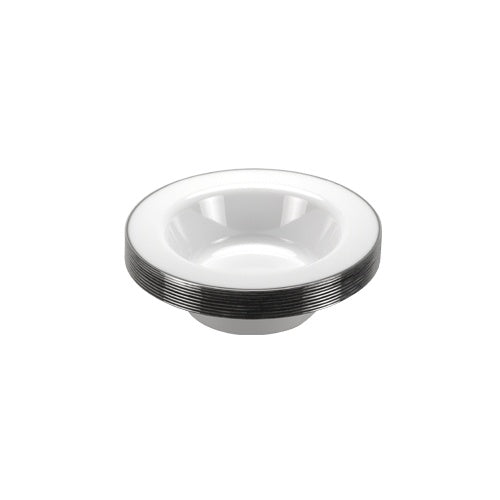 Magnificence Silver Edge Premium Plastic Round Dinnerware: 5 oz bowl