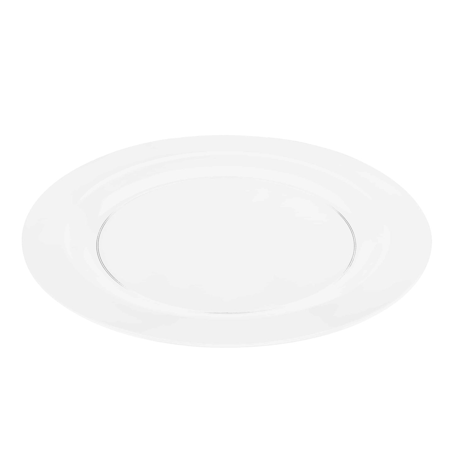 Magnificence Premium Plastic Round Dinnerware - white plate