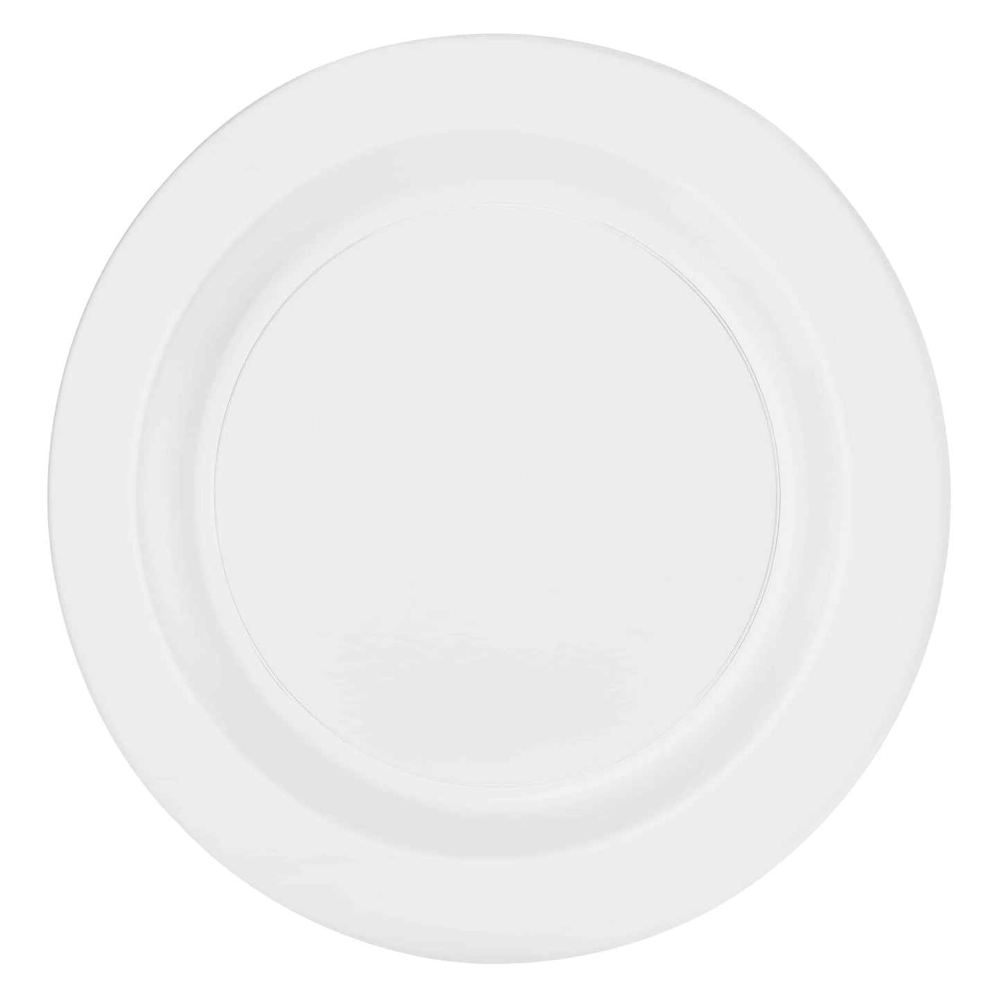 Magnificence Premium Plastic Round Dinnerware - white plate