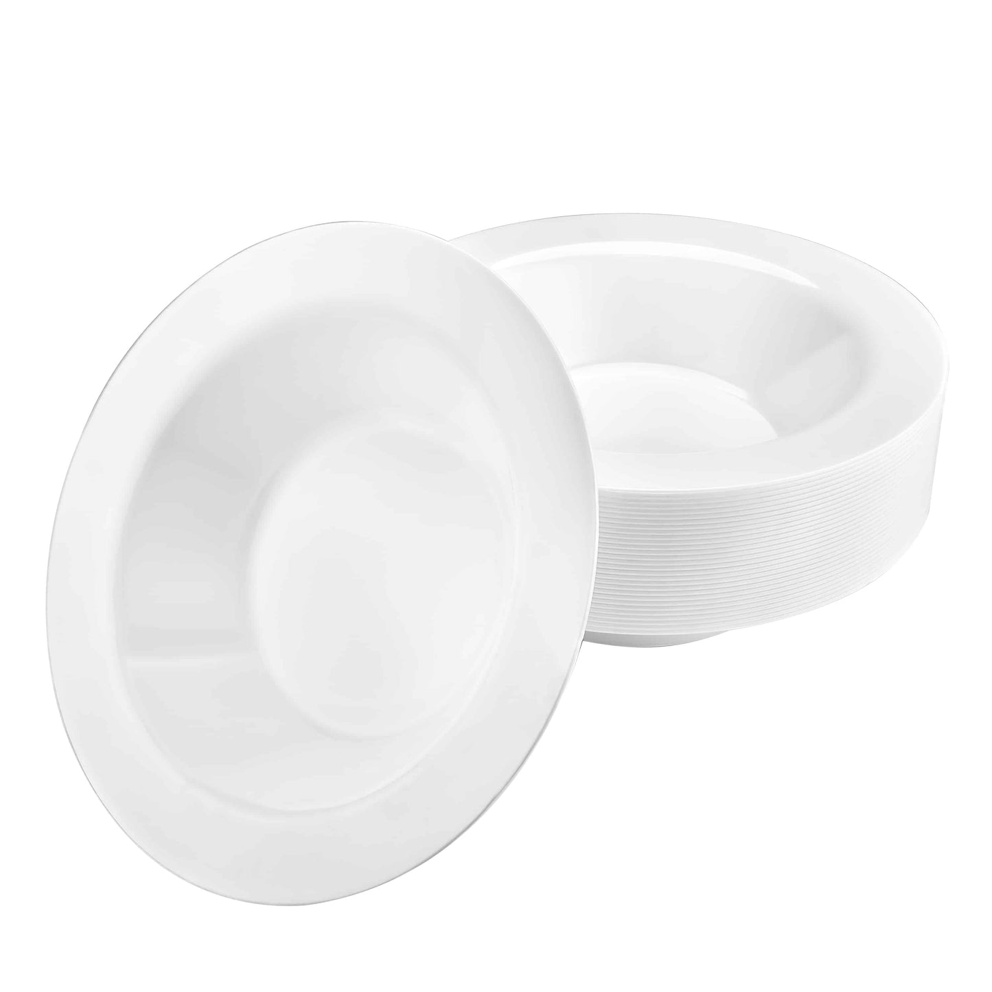 Magnificence Premium Plastic Round Dinnerware - white bowl