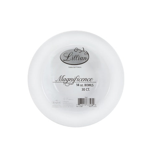 Magnificence Premium Plastic Round Dinnerware: 14 oz bowl