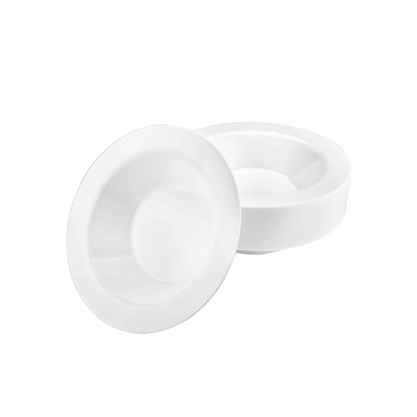 Magnificence Premium Plastic Round Dinnerware - white bowl