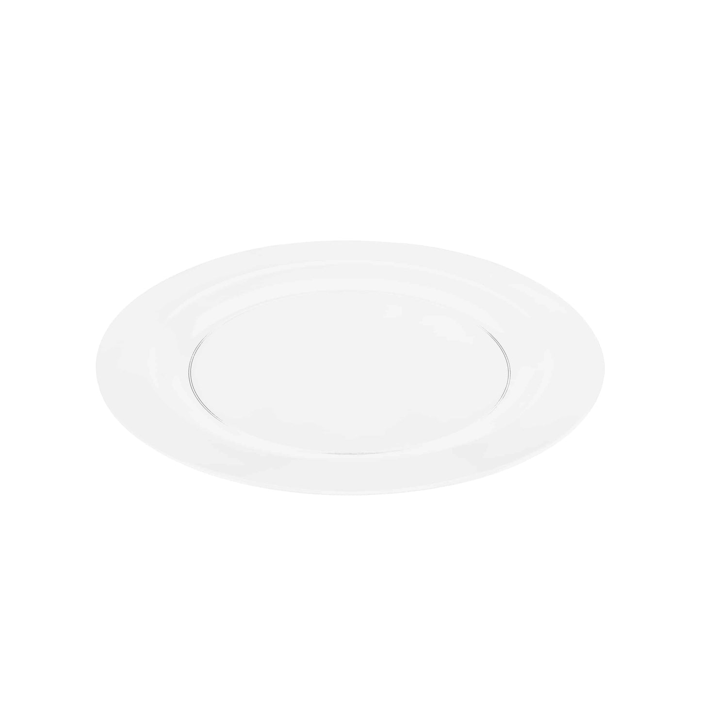 Magnificence Premium Plastic Round Dinnerware - white plate