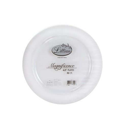 Magnificence Premium Plastic Round Dinnerware: 6.25" Plate