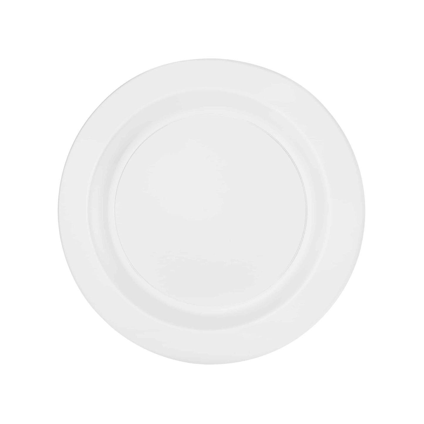 Magnificence Premium Plastic Round Dinnerware - white plate