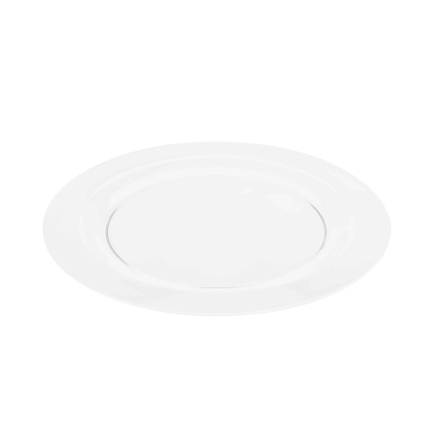 Magnificence Premium Plastic Round Dinnerware - white plate