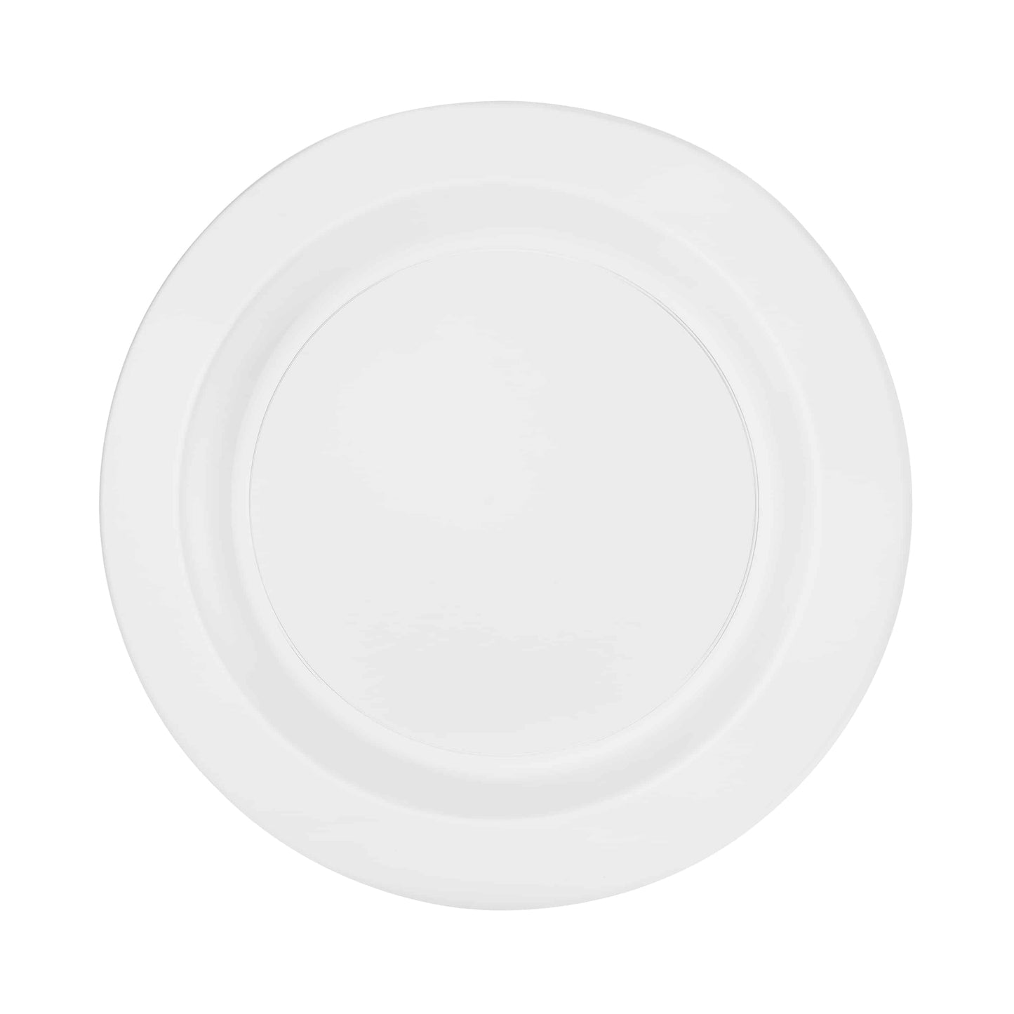 Magnificence Premium Plastic Round Dinnerware - white plate