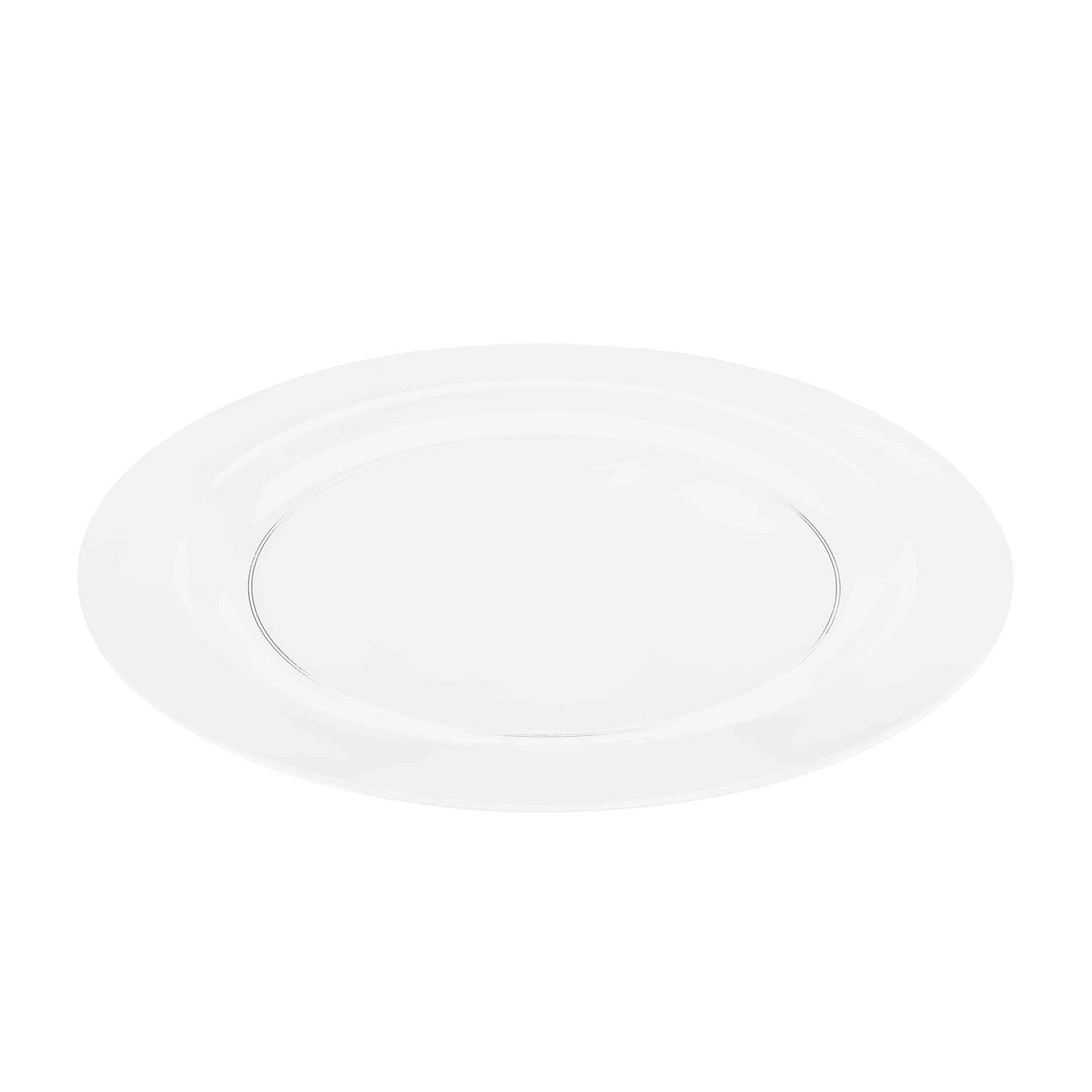 Magnificence Premium Plastic Round Dinnerware - white plate