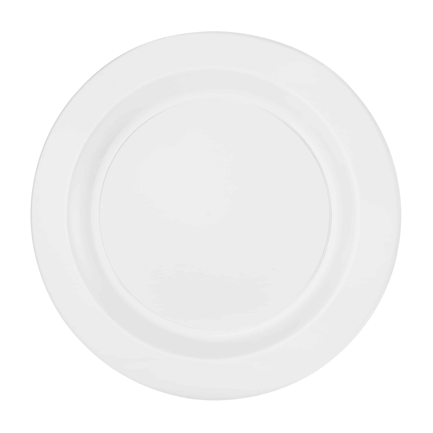 Magnificence Premium Plastic Round Dinnerware - white plate