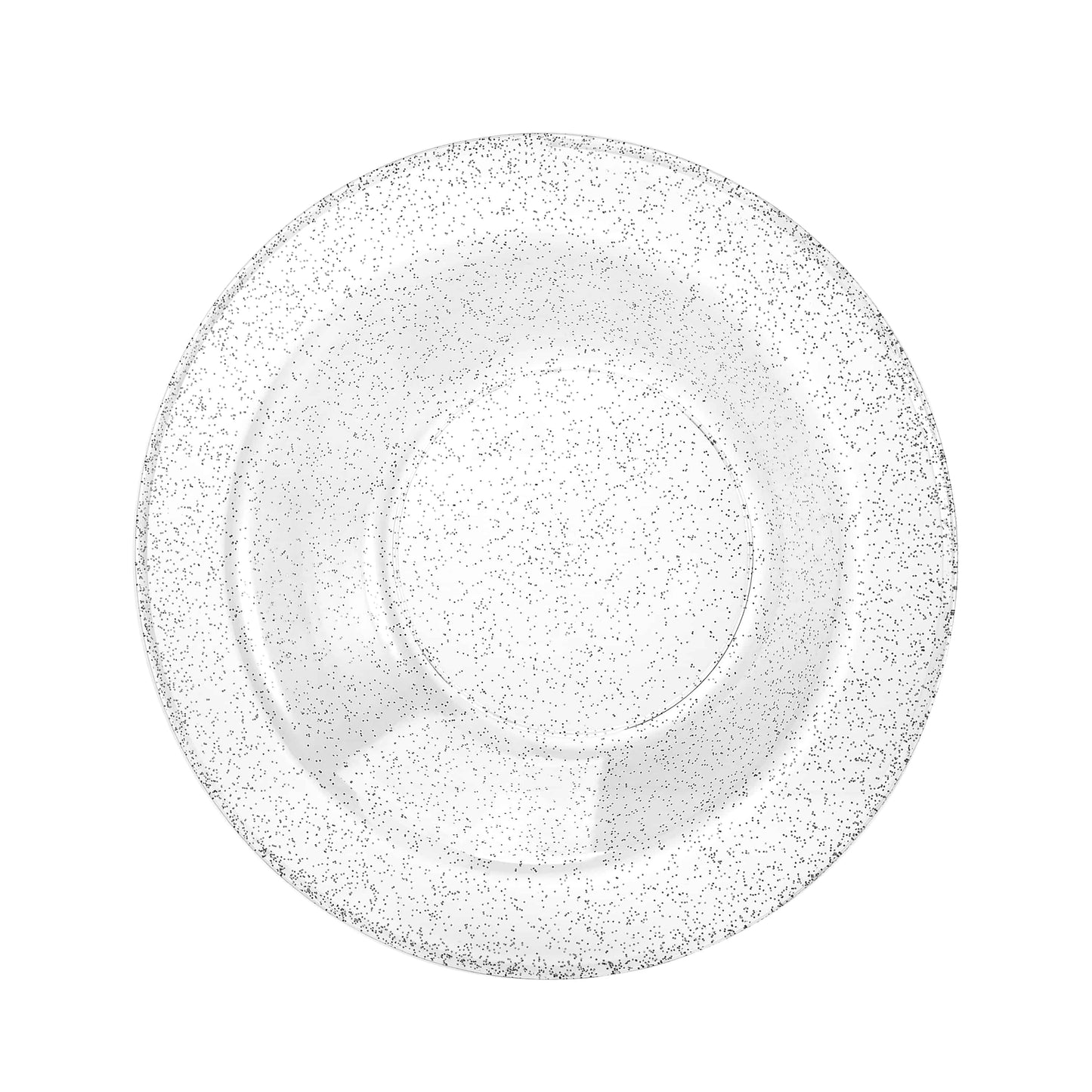 Glitter Premium Plastic Round Sliver Bowl