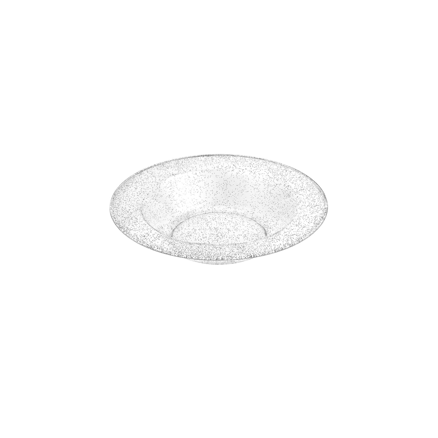 Glitter Premium Plastic Round Dinnerware - Sliver Bowl