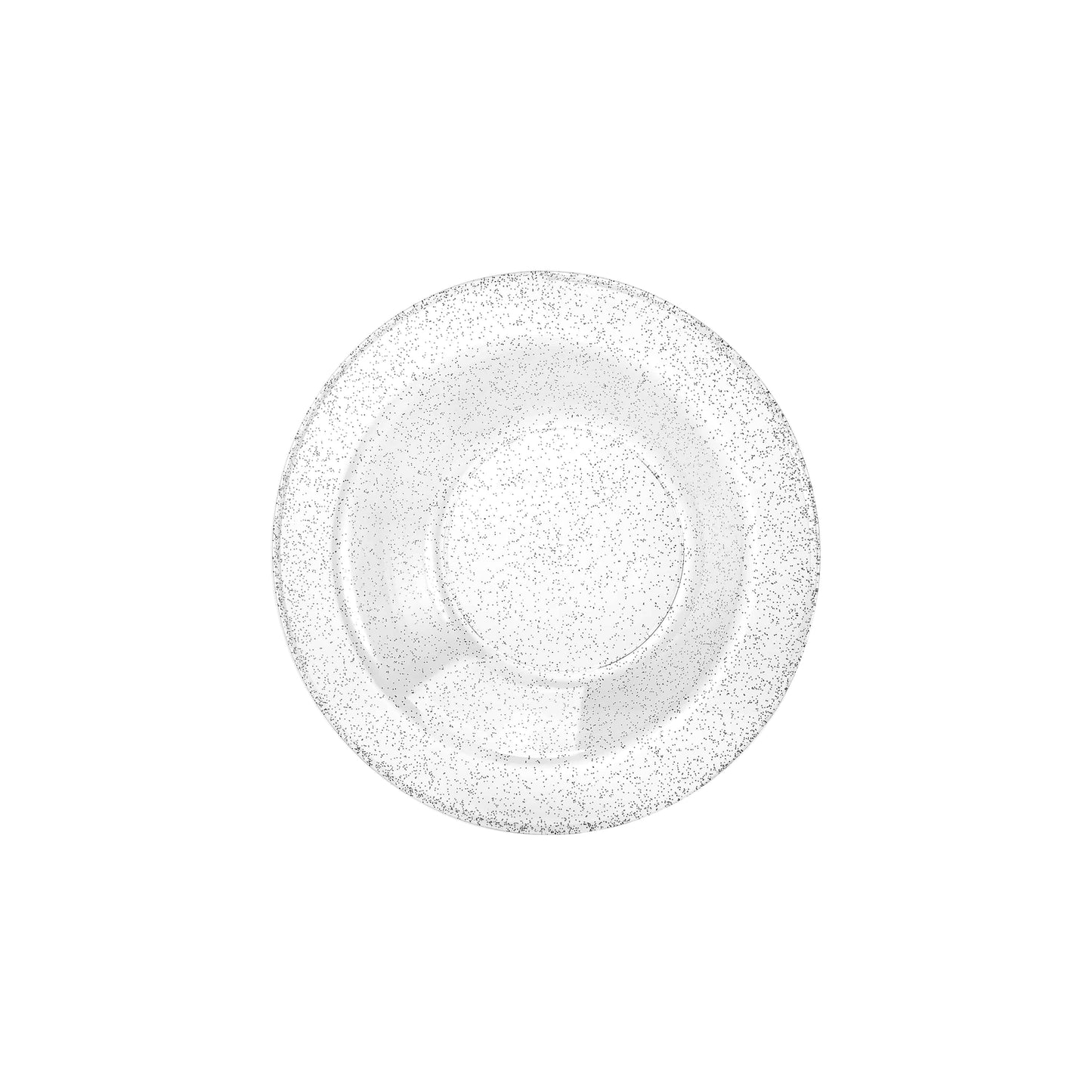 Glitter Premium Plastic Round Dinnerware - Sliver Bowl