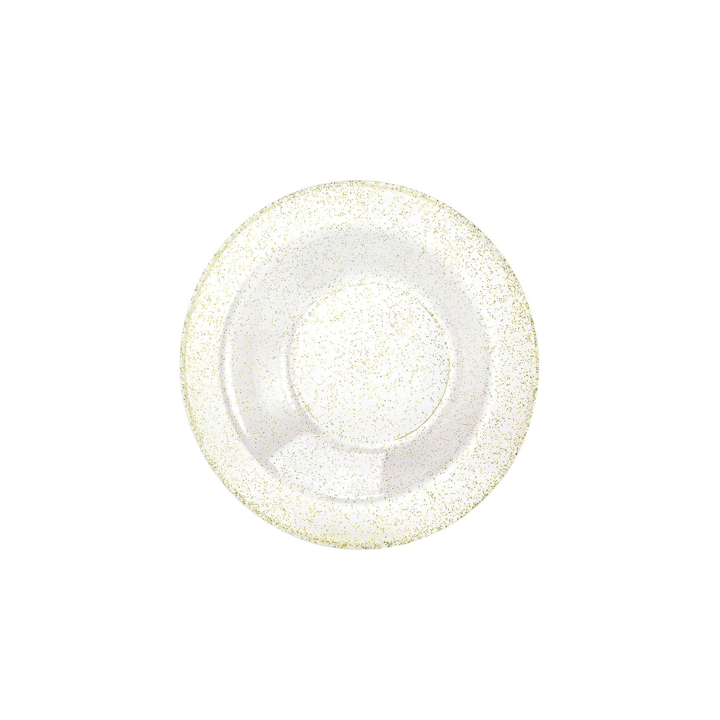 Glitter Premium Plastic Round Dinnerware - Gold Bowl