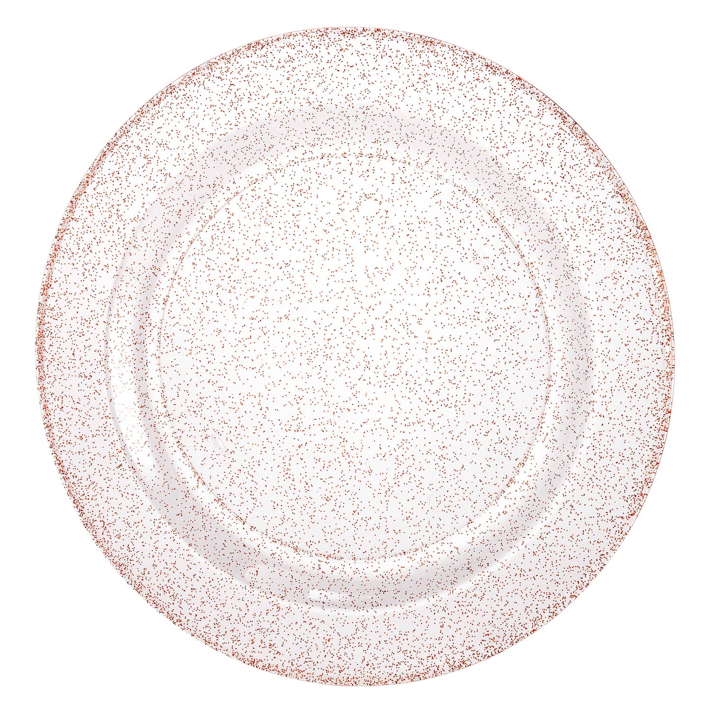 Glitter Premium Plastic Round Dinnerware - Pink Plate