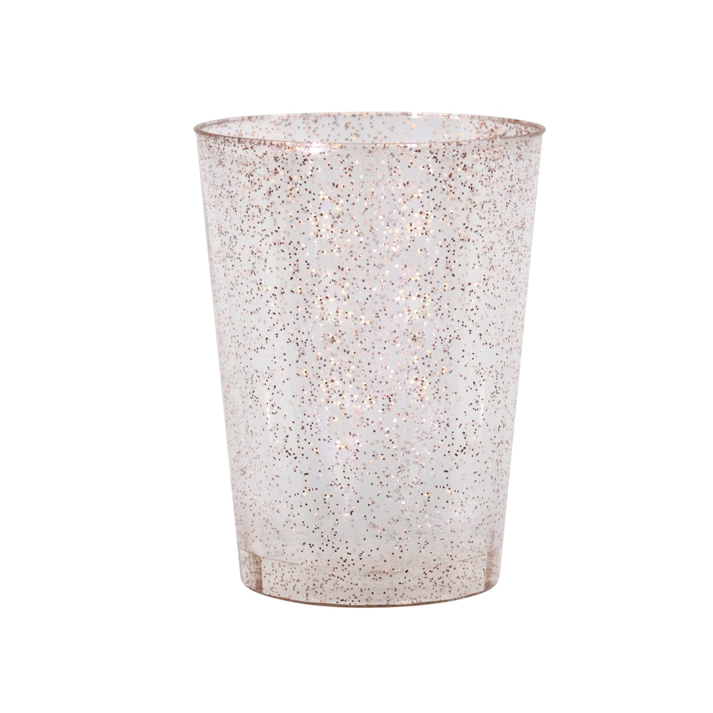 Glitter Premium Plastic 10oz Tumbler - Rose Gold