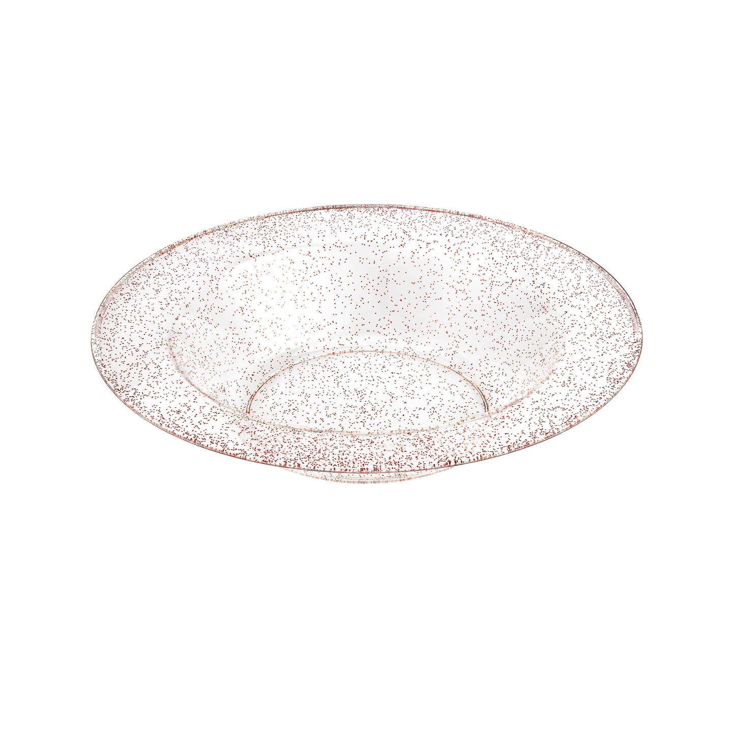 Glitter Premium Plastic Round Dinnerware - Pink Bowl