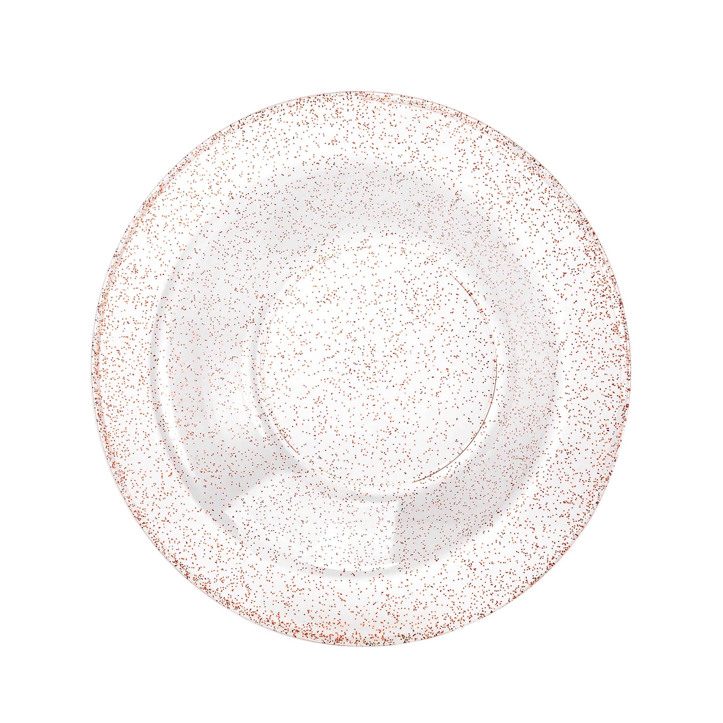 Glitter Premium Plastic Round Dinnerware - Pink Bowl