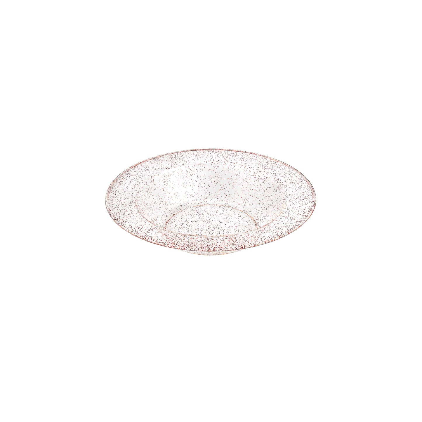 Glitter Premium Plastic Round Dinnerware - Pink Bowl