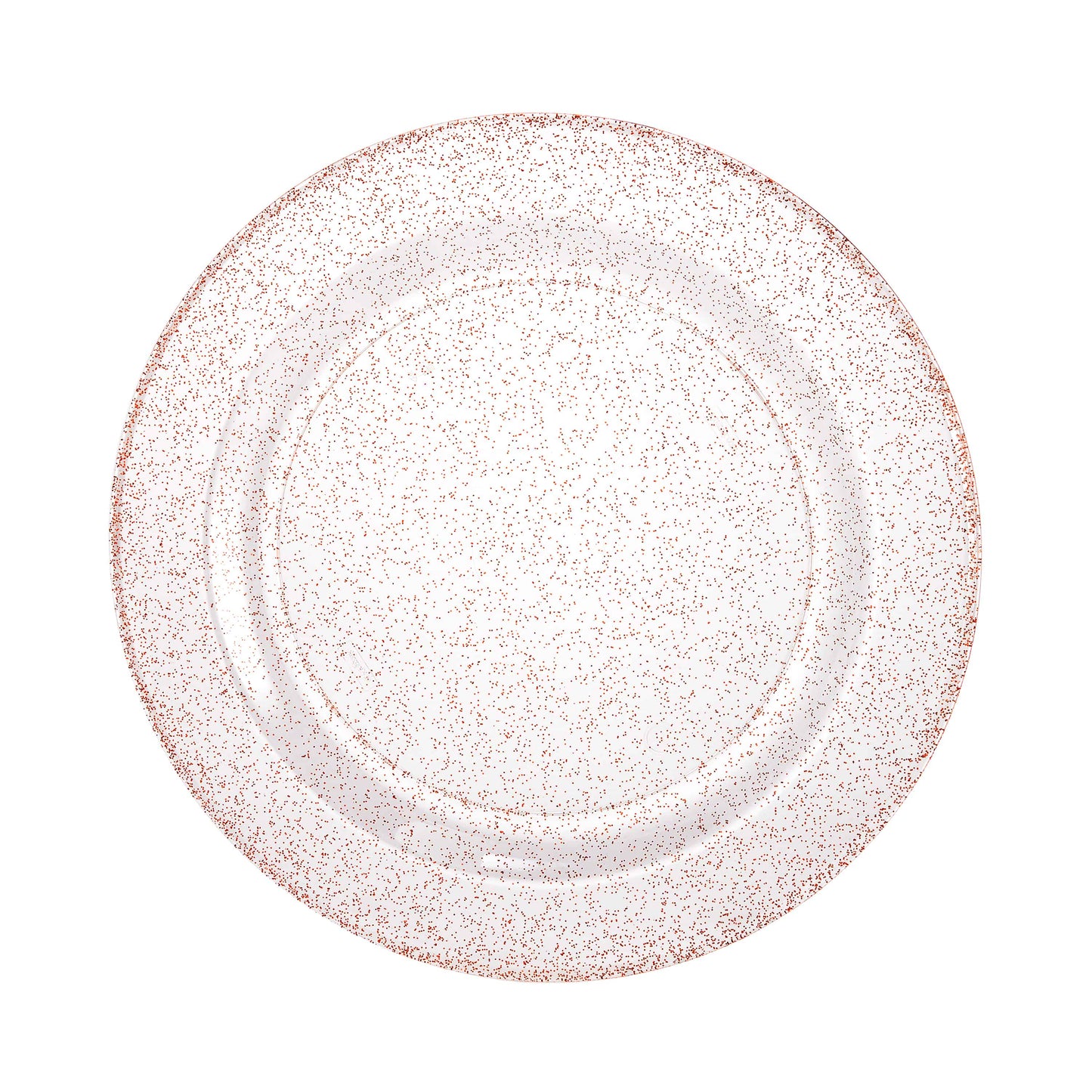 Glitter Premium Plastic Round Dinnerware - Pink Plate