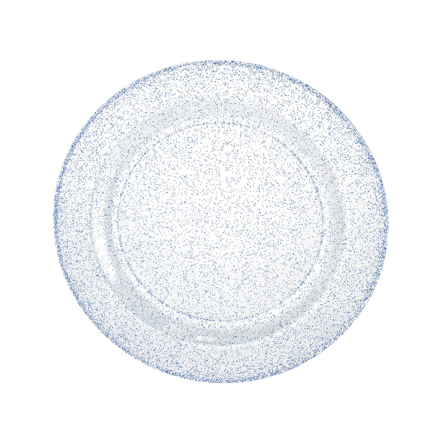 Glitter Premium Plastic Round Dinnerware - Blue Plate