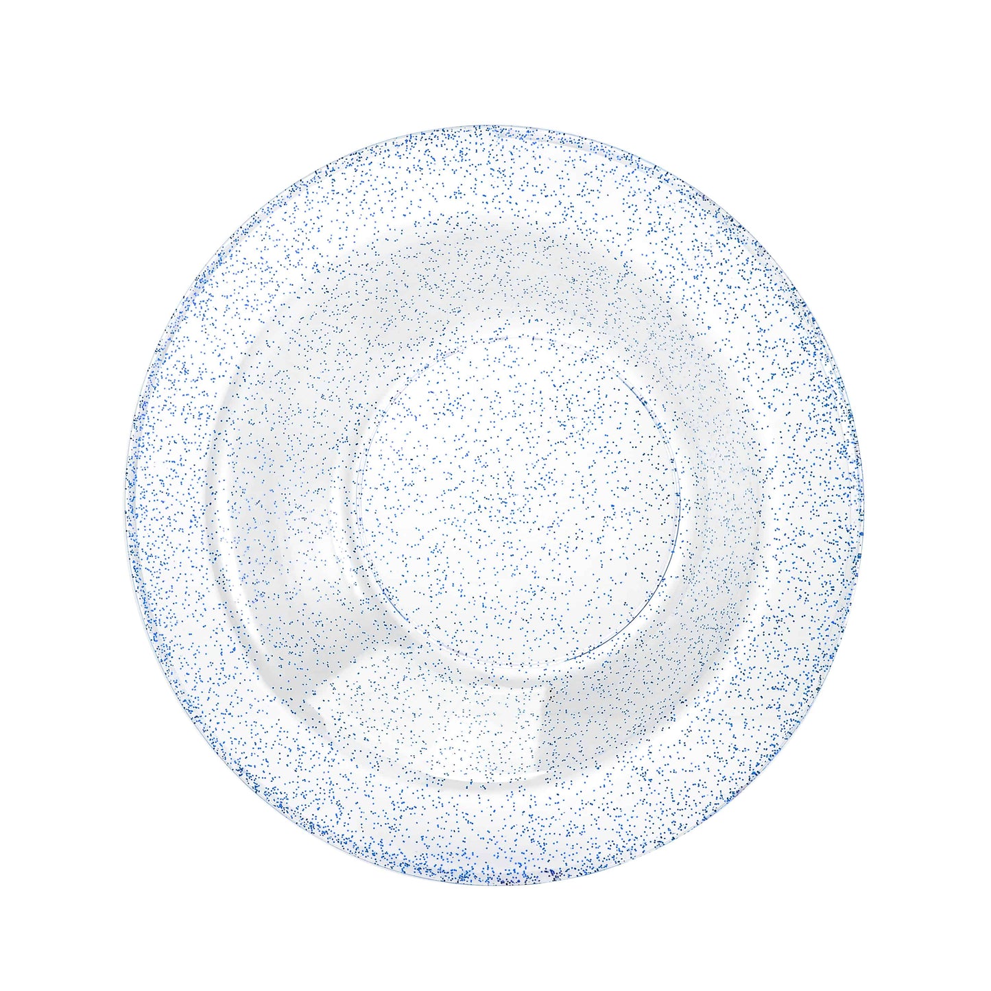 Glitter Premium Plastic Round Dinnerware - Blue Bowl