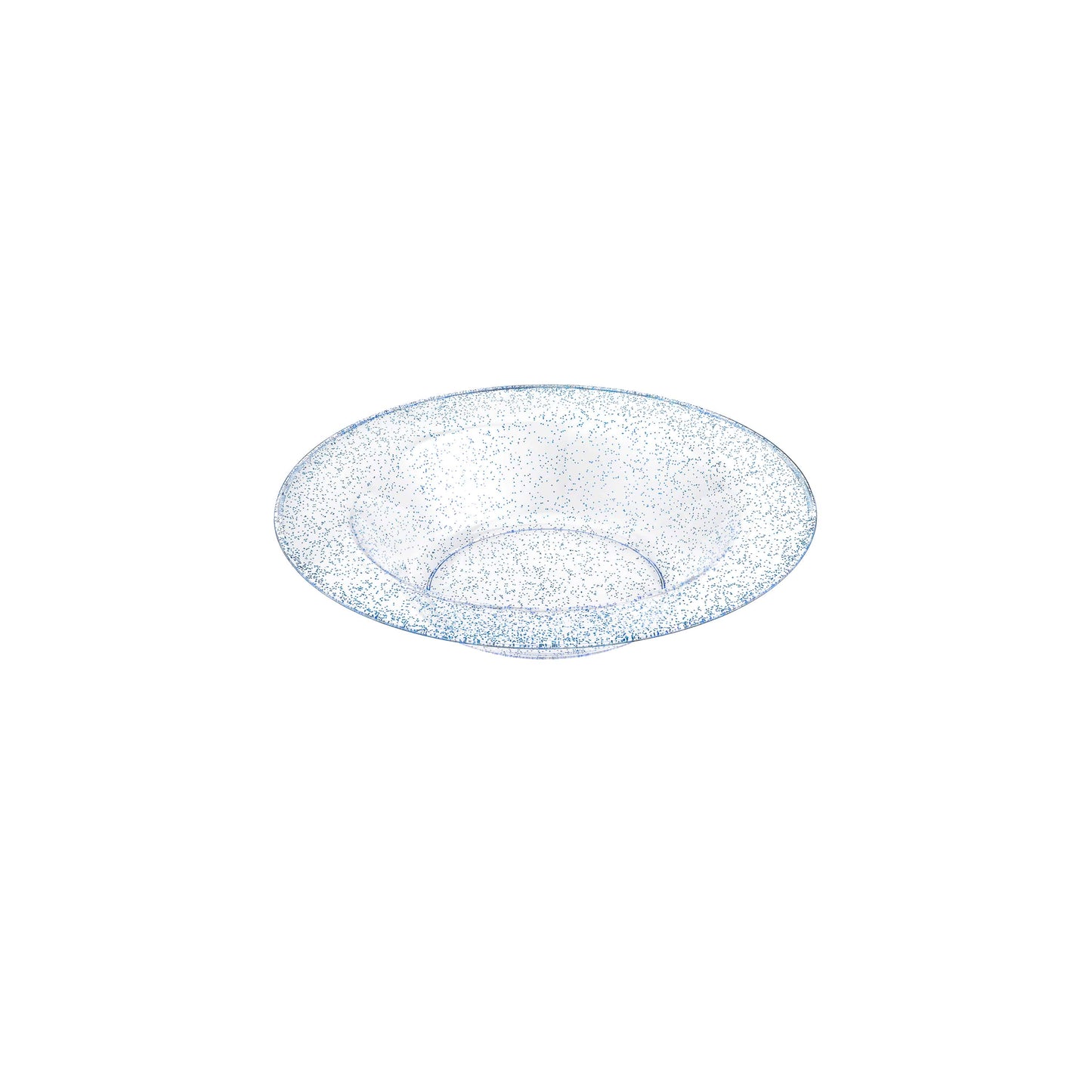 Glitter Premium Plastic Round Dinnerware - Blue Bowl