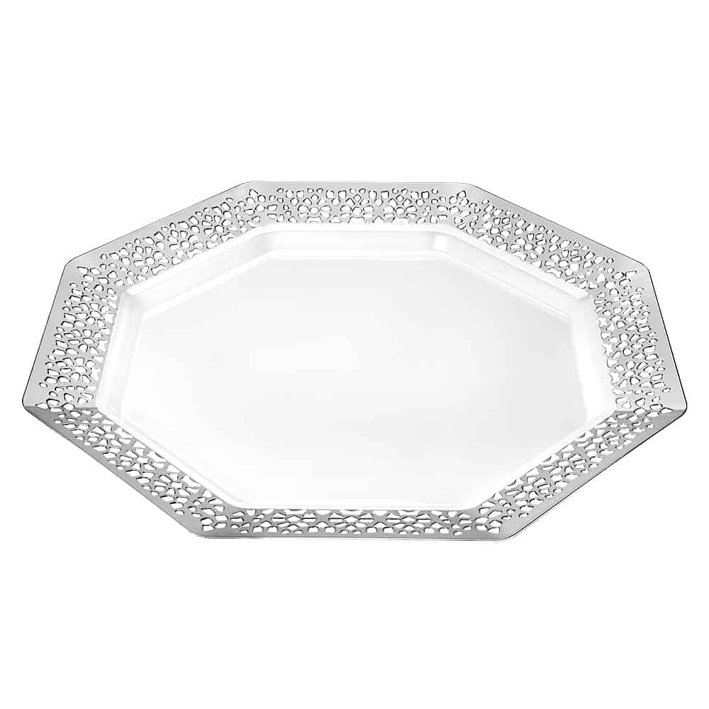 Lacetagon Premium Plastic Octagonal Dinnerware