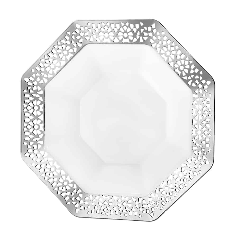 Lacetagon Premium Plastic Octagonal Dinnerware - King Zak