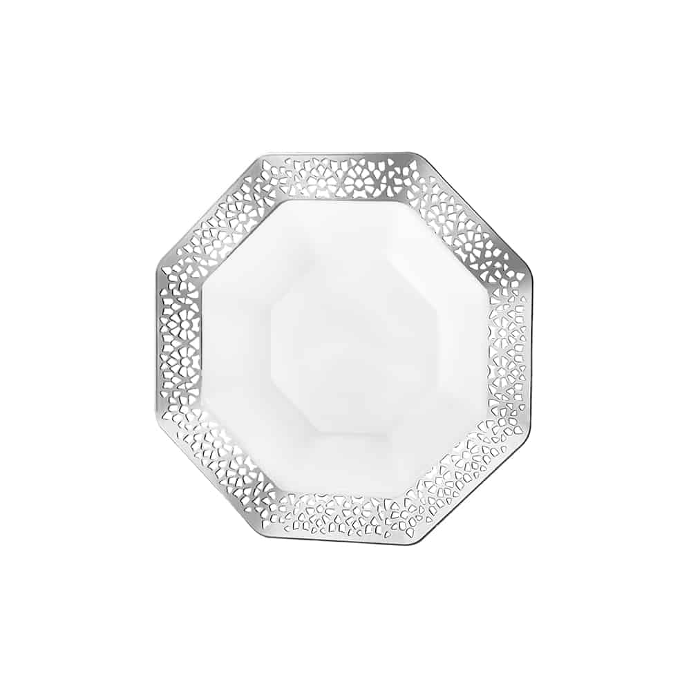 Lacetagon Premium Plastic Octagonal Dinnerware