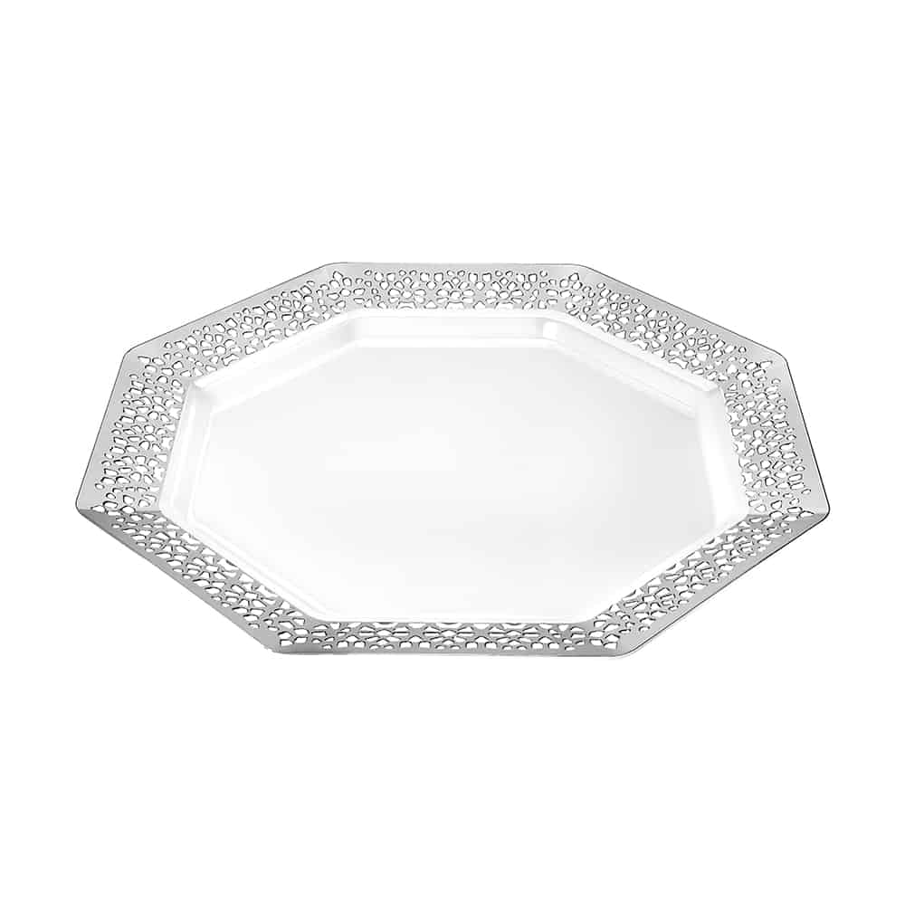 Lacetagon Premium Plastic Octagonal Dinnerware