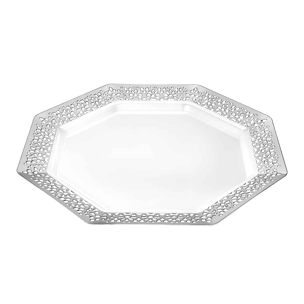 Lacetagon Premium Plastic Octagonal Dinnerware