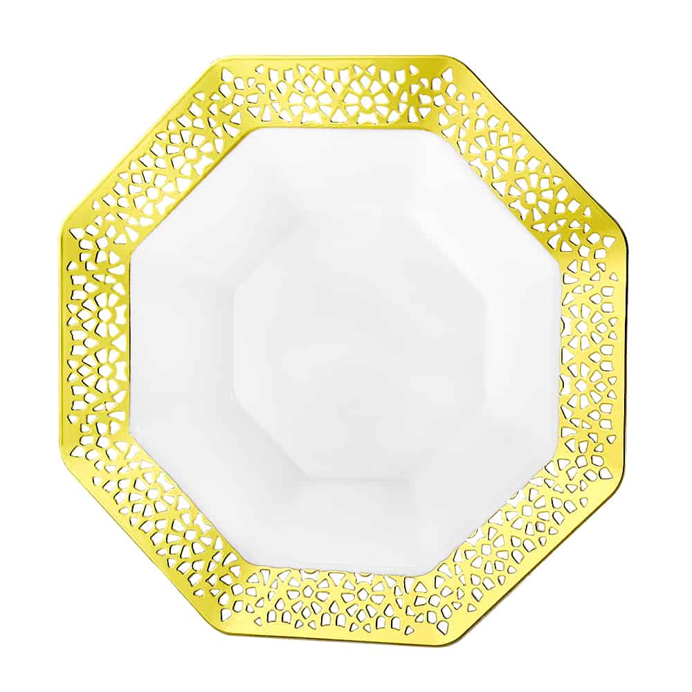 Lacetagon Premium Plastic Octagonal Dinnerware