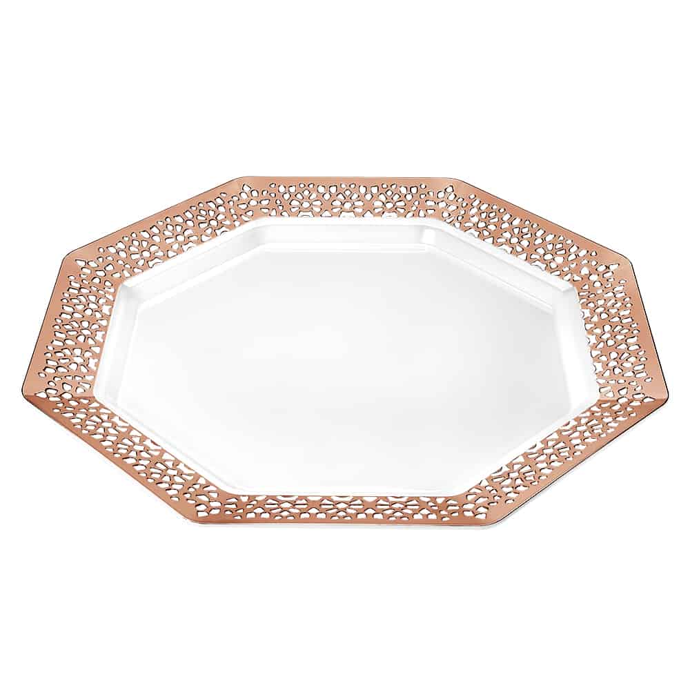 Lacetagon Premium Plastic Octagonal Dinnerware