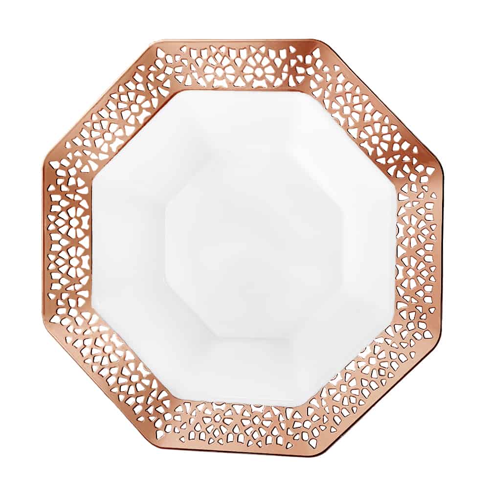 Lacetagon Premium Plastic Octagonal Dinnerware