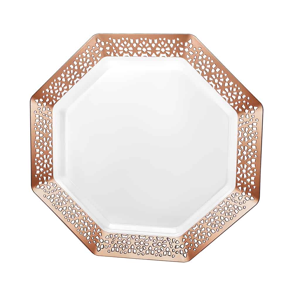 Lacetagon Premium Plastic Octagonal Dinnerware