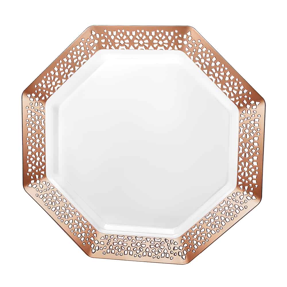 Lacetagon Premium Plastic Octagonal Dinnerware