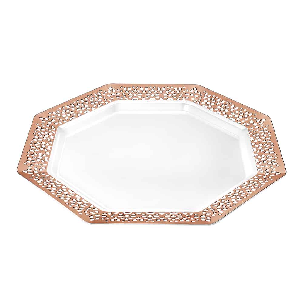 Lacetagon Premium Plastic Octagonal Dinnerware