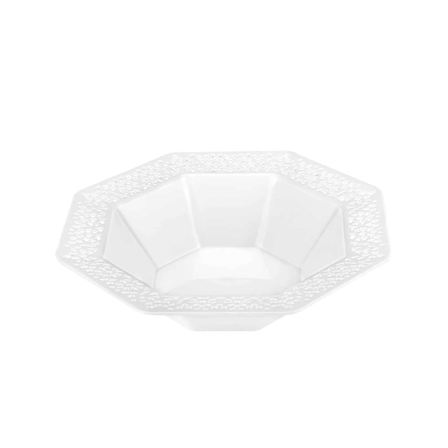 Lacetagon Premium Plastic Octagonal Dinnerware: 5 oz bowl