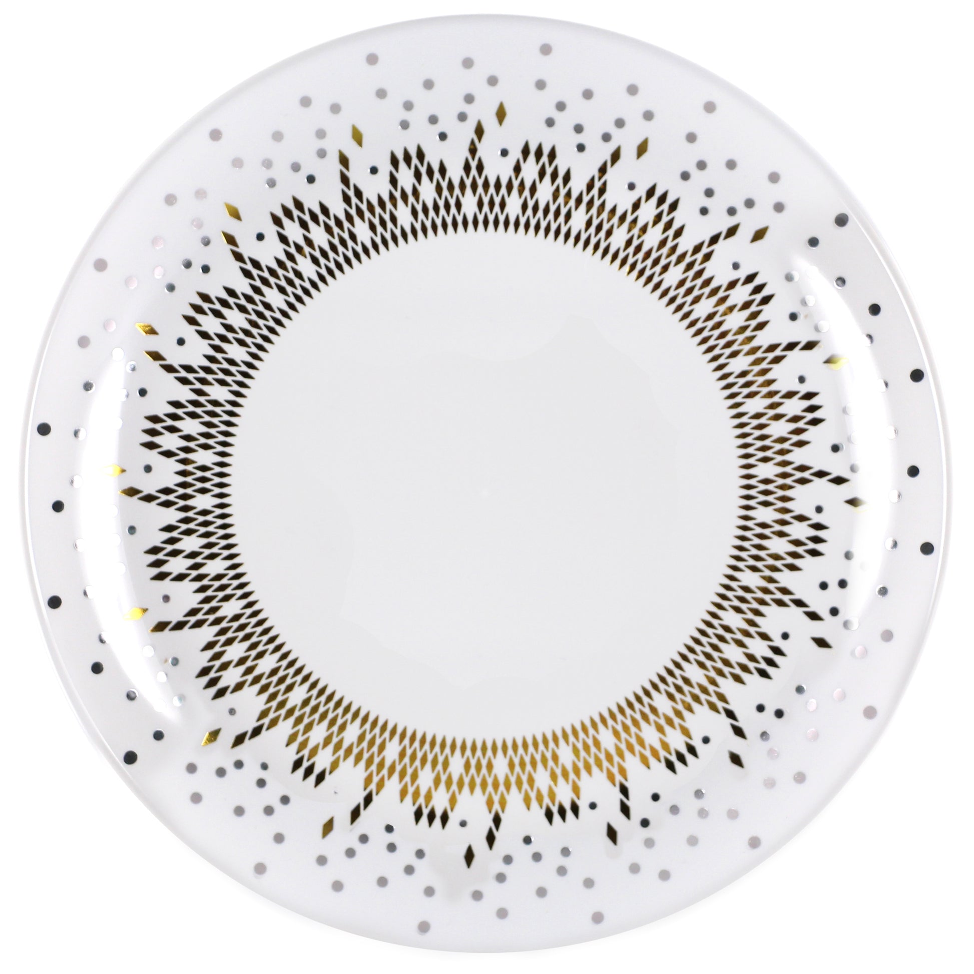 Contemporary Shimmer Plastic Dinnerware - Stylish Disposable Plates for Parties, Weddings & Events
