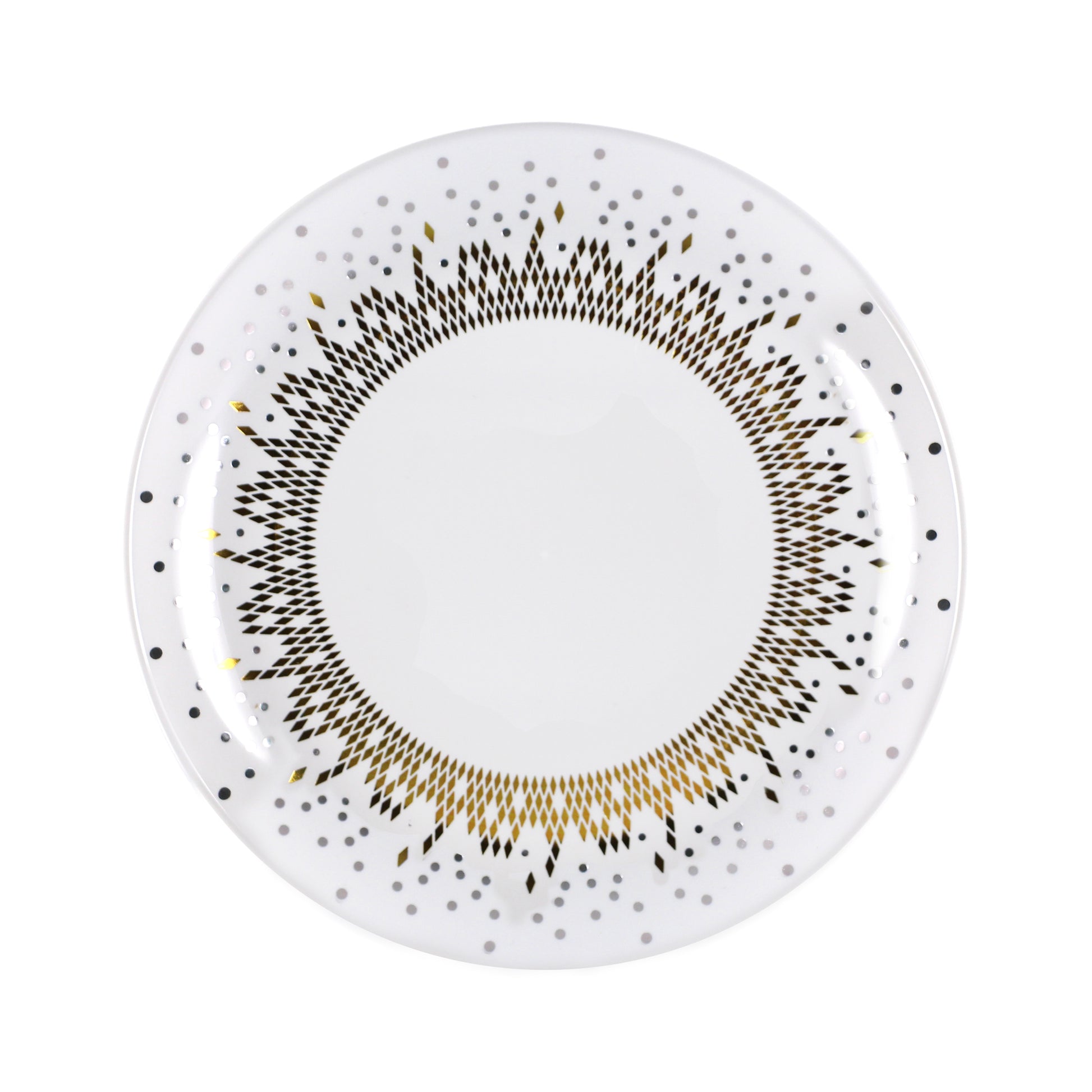 Contemporary Shimmer Plastic Dinnerware - Stylish Disposable Plates for Parties, Weddings & Events